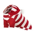 thumbnail image 4 of Spencer Dog and Cat Clothes Small Dog Sweaters with Hat Striped Doggie Sweater Knitwear Pullover Warm Pet Puppy Apparel for Fall Winter (Red, S), 4 of 10