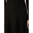thumbnail image 5 of Yemak Women's Sexy Cable and Ribbed Knit Stretch Sweater Dress Black-S-BD, 5 of 5