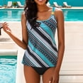 thumbnail image 2 of Womens 2026 Blouson Tankini Top Only Loose Fit Swim Top No Bottom Modest Swimsuit (Mint Green, XL), 2 of 6