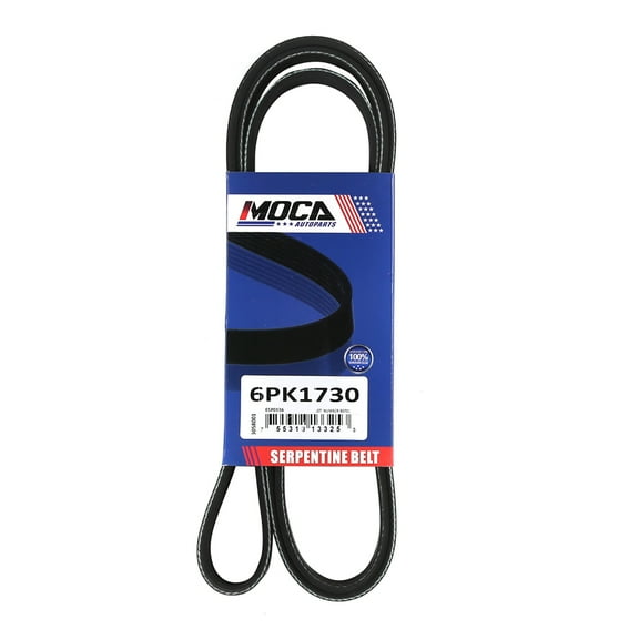 MOCA AUTOPARTS 6PK1730 Serpentine Belt for 1998 Bmw 318I L4 1.9L (Position: Alternator, Water Pump And Power Steering) & 99-98 Bmw 318Ti L4 1.9L (Position: Alternator, Water Pump And Power Steering)