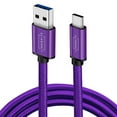 thumbnail image 7 of 3-Pack of Limebrite 6 Feet Heavy-Duty Braided Fast Charging Cables for Samsung Galaxy S25/S24/S23/S22/S21/Ultra/Plus/FE, A03s/A14/A15/A23/A25/A35/A54 5G, Z Fold, Z Flip (Green, Purple, Pink Rose Gold, 7 of 7