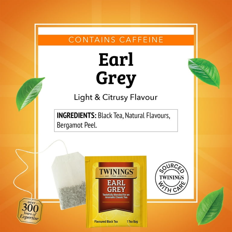 Twinings 100 Count Earl Grey Black Tea Bags with Bold Citrus