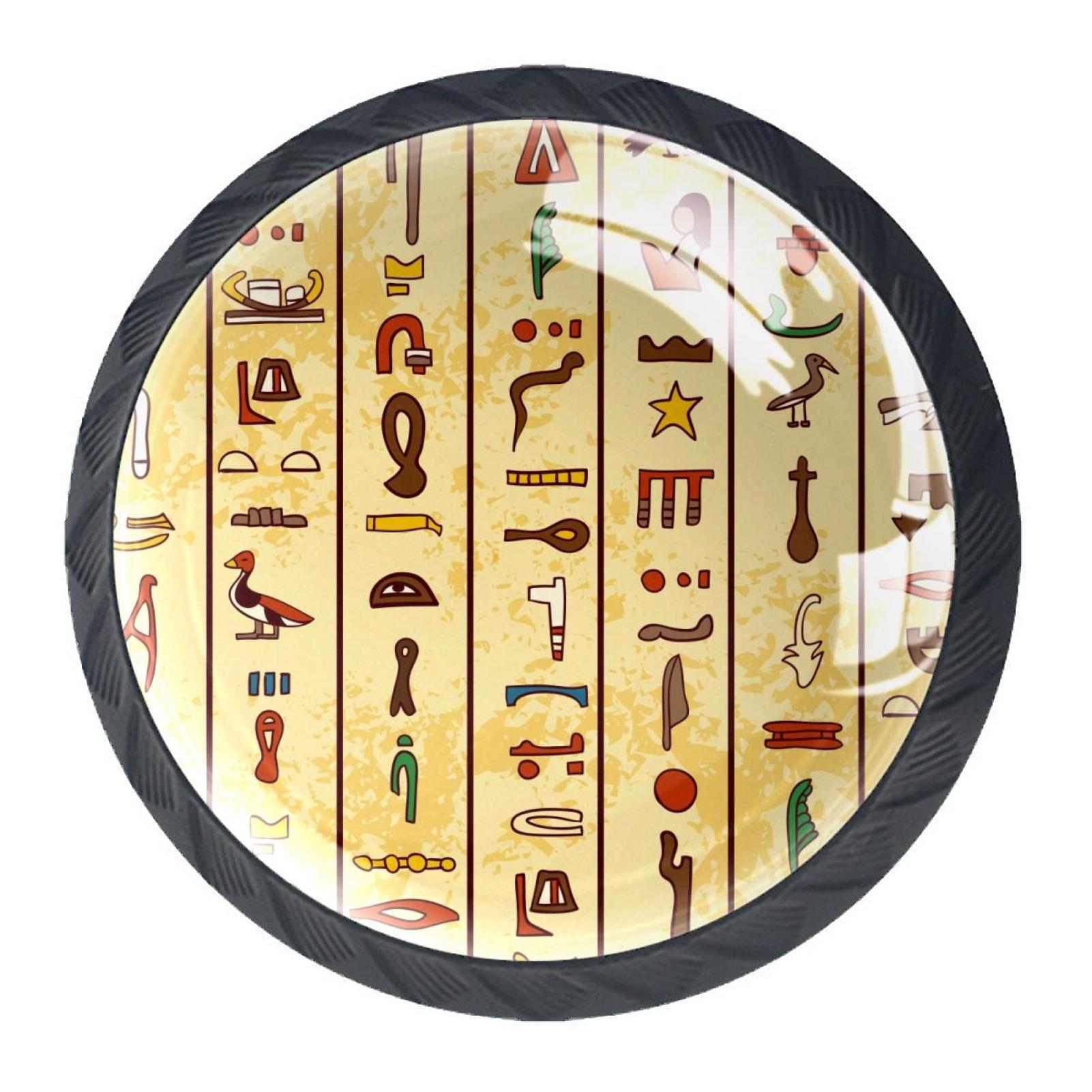 4 Pcs Ancient Egyptian Knobs for Kitchen Cupboard Dresser