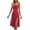Red, variant on UVEASISHA Summer Dresses for Women Polka Dot Print Midi Dresses Side Split Sleeveless Adjustable Spaghetti Strap Sundress Red XXL