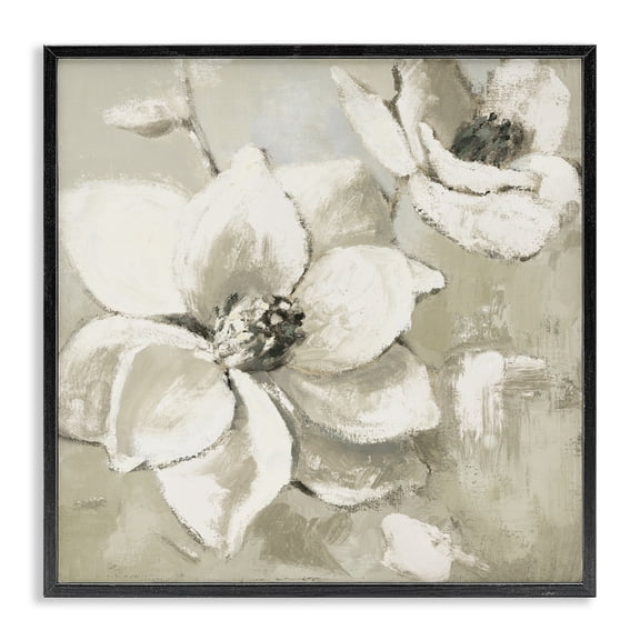 Stupell Industries Magnolias After Rain Black Framed Giclee Art, design by Lanie Loreth