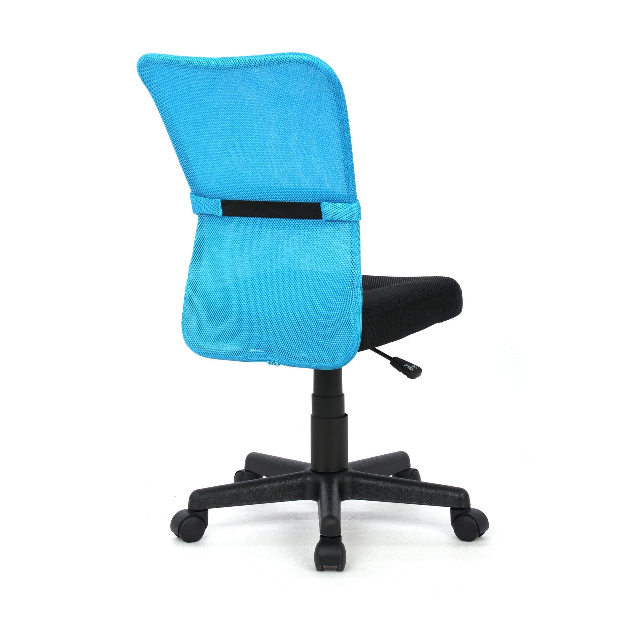 Moustache Swivel Mesh Office Chair Armlesid Back Blue