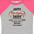 thumbnail image 4 of Inktastic Happy Birthday, Daddy Best Ever in Pink Boys or Girls Baby Bodysuit, 4 of 5