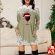 thumbnail image 1 of WILLBEST Faldas Para Mujer Sudadera Larga Con Estampado Navideño Para Mujer Top Festivo Informal Y Cómodo 2025 Elegante Y Acogedor Para La Temporada De Invierno, 1 of 4