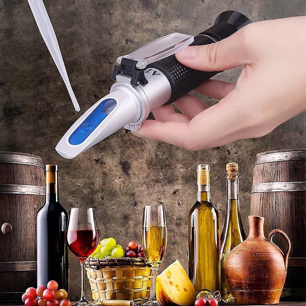Réfractomètre à l'alcool ATC avec plage de mesure d'alcool de 0 à 80 % pour liqueurs et spiritueux. comme le whisky, le brandy, la vodka, etc Réfractomètre à l'alcool ATC avec plage de mesure d'alcool de 0 à 80 % pour liqueurs et spiritueux. comme le whisky, le brandy, la vodka, etc