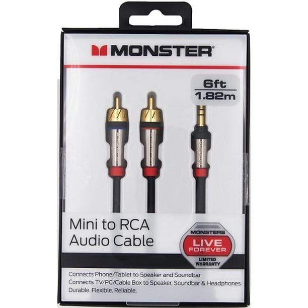 Monster® 3.5mm Mini to RCA Stereo Audio Cable