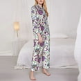 thumbnail image 3 of Lsque Fairy Flower Pattern Long Sleeve Pajama Set for Women - Soft 2-Piece Sleepwear and Loungewear Set with Pockets, Comfy Nightwear-XX-Large, 3 of 7