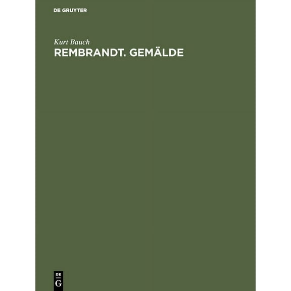 Rembrandt. GemÃ¤lde, (Hardcover)