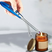 USB Rechargeable Candle Lighters, Windproof Long Lighter, Camping Grill Lighter, 360° Rotatable Neck, Flameless Plasma Technology, Fast Charging, LED Power Indicator, Party Outdoor Lighter