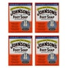 JOHNSON'S Foot Soap Powder Packets 8 Each (Pack of 4)