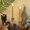 thumbnail image 1 of Luz LED de palo largo de luz sin llama para la Navidad de palo largo LED de luz de las velas de luz decorativa de palo largo, 2Pcs Oro mejor para la boda AHeartcove LED221201-0045JD, 1 of 7