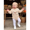 thumbnail image 3 of RUINIXCW Newborn Baby Girl Boy Thanksgiving Knit Sweater Romper Outfit Infant Boy Girl Fall Winter Clothes Turcky Goose Loose Long Sleeve Bodysuit, 3 of 10