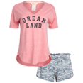 thumbnail image 1 of Conjunto de pijama Lucky Brand, camiseta con estampado drapeado para mujer, 1 of 6