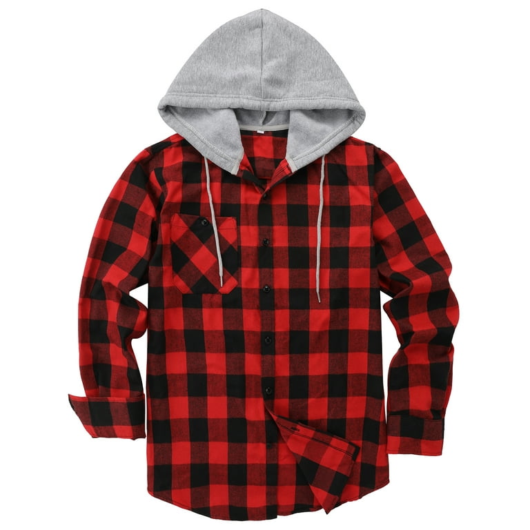 Flannel sleeve hoodie sale