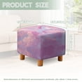 thumbnail image 3 of SCRAWLGOD Unicorn Cloud Print Pink Violet Footstool Slipcover, Washable Foot Rest Cushion Non Slip Square Slipcover for Ottoman with Elastic Buttom for Living Room, 3 of 7
