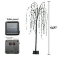thumbnail image 4 of Fuchsun Christmas Outdoor Tree Solar Willow Tree 4.6 FT Artificial Plant for Garden Waterproof with Blink Modes for Patio Decor, 4 of 7