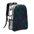 thumbnail image 3 of Honeii Boho Print Clear Backpack Heavy Duty Transparent Bag 17" See Through BookBag for Women Men Adults Work Festival Sports Travel, 3 of 7