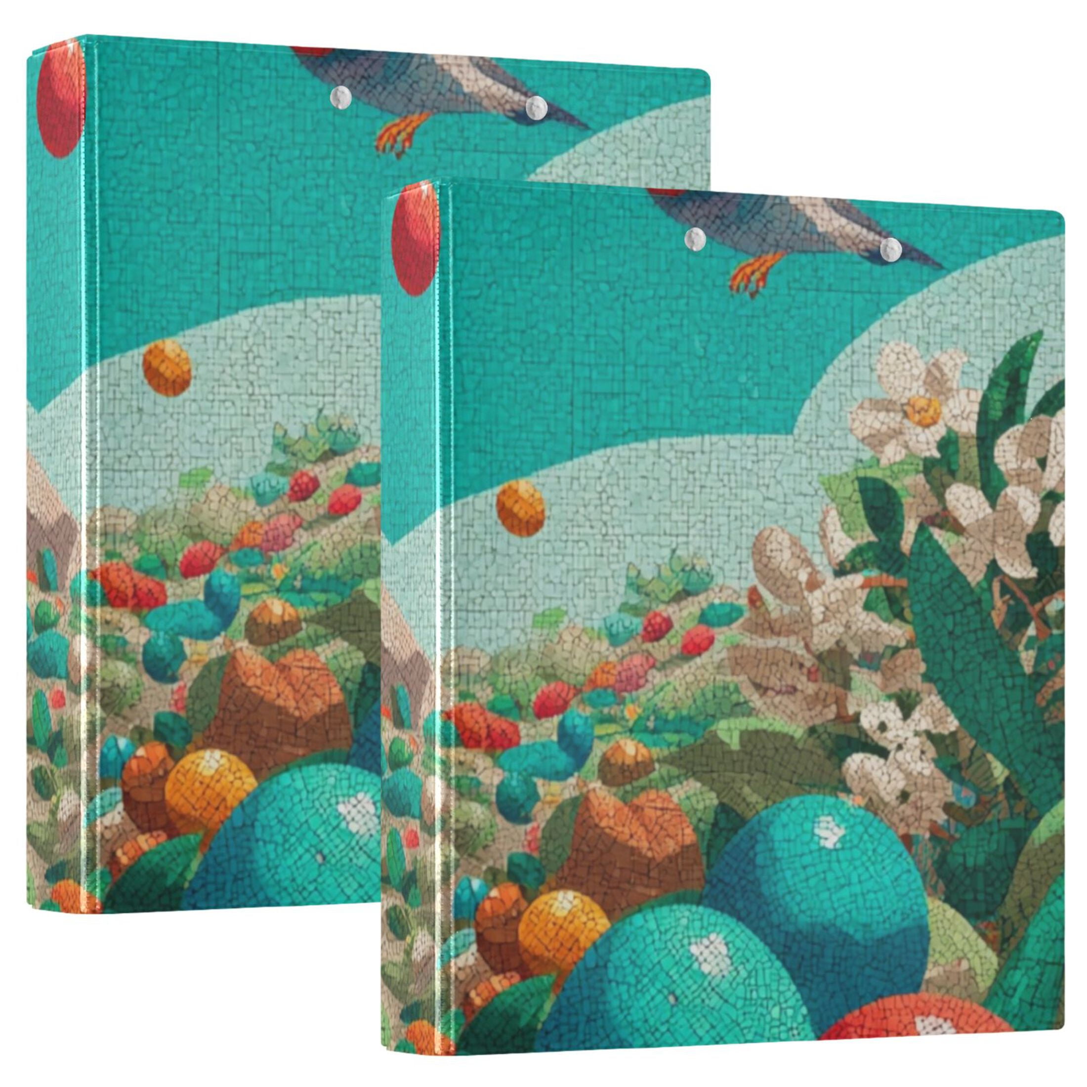 Hard Shell Ring Binder With Clip Holds 200 Sheets Office Home Organization Easter Egg Hunt