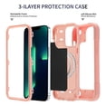 thumbnail image 3 of SaniMore for iPhone 13 Pro Max Magnetic Case Support Wireless Charging, Soft Silicone & Hard Plastic Frame Built-in 36 Grain N52 Magnets Heavy Duty Full Body Protective Shell, Rainbow, 3 of 6