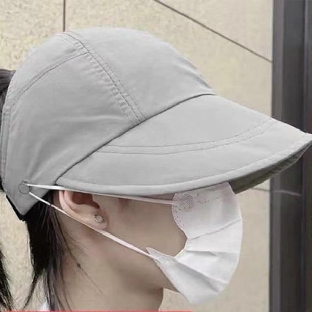 Outdoor Protection Hollow Top Sun Hat, Sun Hats for Women Protection, Large Brim 50+ Protection Empty Top Sun Hat