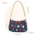 thumbnail image 3 of FORMRS Womens Shoulder Bag with Chain Strap Clutch Purse Cute Tote Handbag, Red White Stars, 3 of 7
