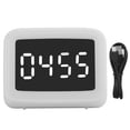 thumbnail image 1 of Altavoz BT511 portátil Bluetooth 5.0 inalámbrico FM con pantalla LED, reloj, alarma, luz nocturna, termómetro, color blanco, 1 of 14