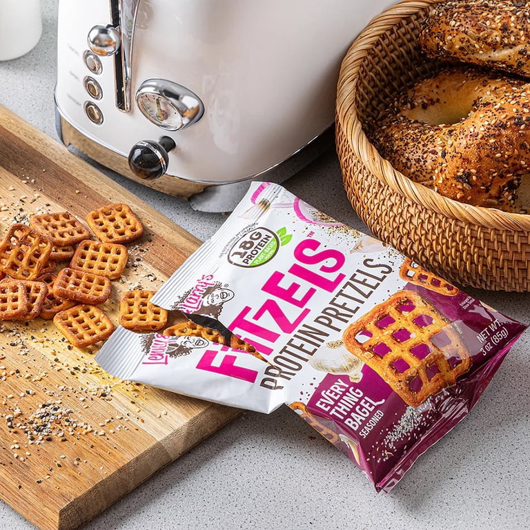 Lenny and Larry's Fitzels Protein Pretzels, Everything Bagel, 20g