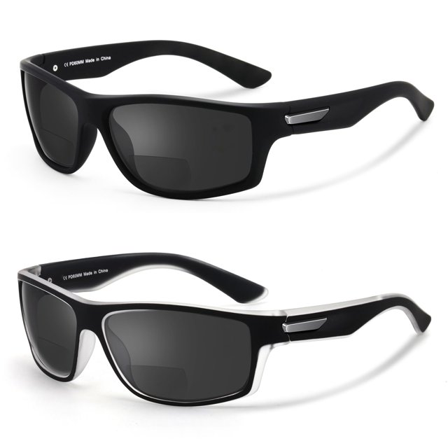 Gafas de sol bifocales Missfive Ultimate para hombre, paquete de 2 unidades +2.5 UV400