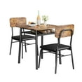 thumbnail image 3 of TROPOW Desk Chair,3 Piece Dining Table Set for 2, Kitchen Table Set with Storage Rack, Space Saving Dining Table and 2 Padded Chairs, Kitchen Table and Chairs Set for Small Space, Rustic Brown, 3 of 7