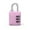 Pink, variant on Mini Travel Combination Lock Dormitory Cabinet  Lock Password Lock Luggage Padlock Backpack Zipper Lock GREY
