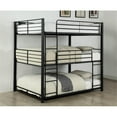 thumbnail image 2 of Pemberley Row Steel Sand Black Triple Bunk Bed Rectangular Space-Saving 79" x 56.75" x 74.38" Unassembled, 2 of 7