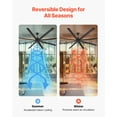 thumbnail image 4 of VEVOR 96" Aluminum Ceiling Fan No Light Remote Control Reversible DC Motor Black, 4 of 9