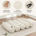 thumbnail image 5 of LEHZROAJ 3 in 1 Corduroy Bean Bag Chair with Pillow, Cozy Folding Sofa Bed for Adults Memory Foam Filled No Assembly for Living Room Bedroom,Gray, 5 of 8