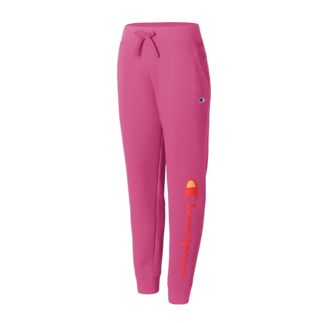 Champion Womens Powerblend Fleece Joggers, S, Peony Parade Pink