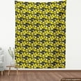 thumbnail image 4 of Ambesonne Orchid Fabric by the Yard Upholstery, Exotic Blossoms Jungle Yard, 5 Yards, Black Mustard, 4 of 5