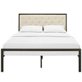 thumbnail image 4 of Modway Mia Tufted Fabric Platform Queen Bed in Brown/Beige, 4 of 8