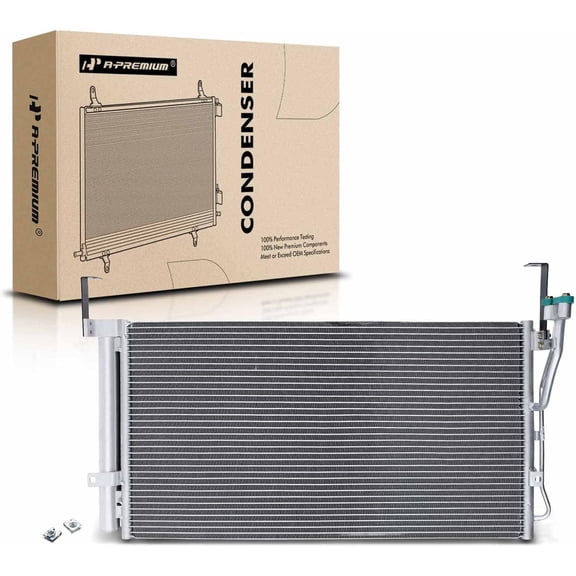 A-Premium Air Conditioning A/C Condenser Compatible with Hyundai Santa Fe 2001-2006, Replace# 9760626000