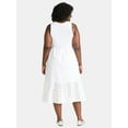 thumbnail image 2 of Terra & Sky Women's Plus Tank Eyelet Midi Dress, Sizes 0X-5X, 2 of 4