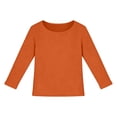 thumbnail image 3 of Maean Girls Long Sleeve Shirts Crewneck Ribbed Casual Stretchy Tops Tees Undershirts for Kids Toddler, 3 of 5