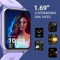 thumbnail image 4 of Smart Watch for Men and Women, 1.69" DIY Watch Face Fitness Tracker, IP68 Waterproof Fitness Watch with Heart Rate and Sleep Monitor, Calorie Step Counter Activity Tracker for Android iOS (Black), 4 of 8