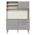 thumbnail image 2 of Compact kitchen cabinet - 120 cm, brown/grey color,Marron/Crema, 2 of 3