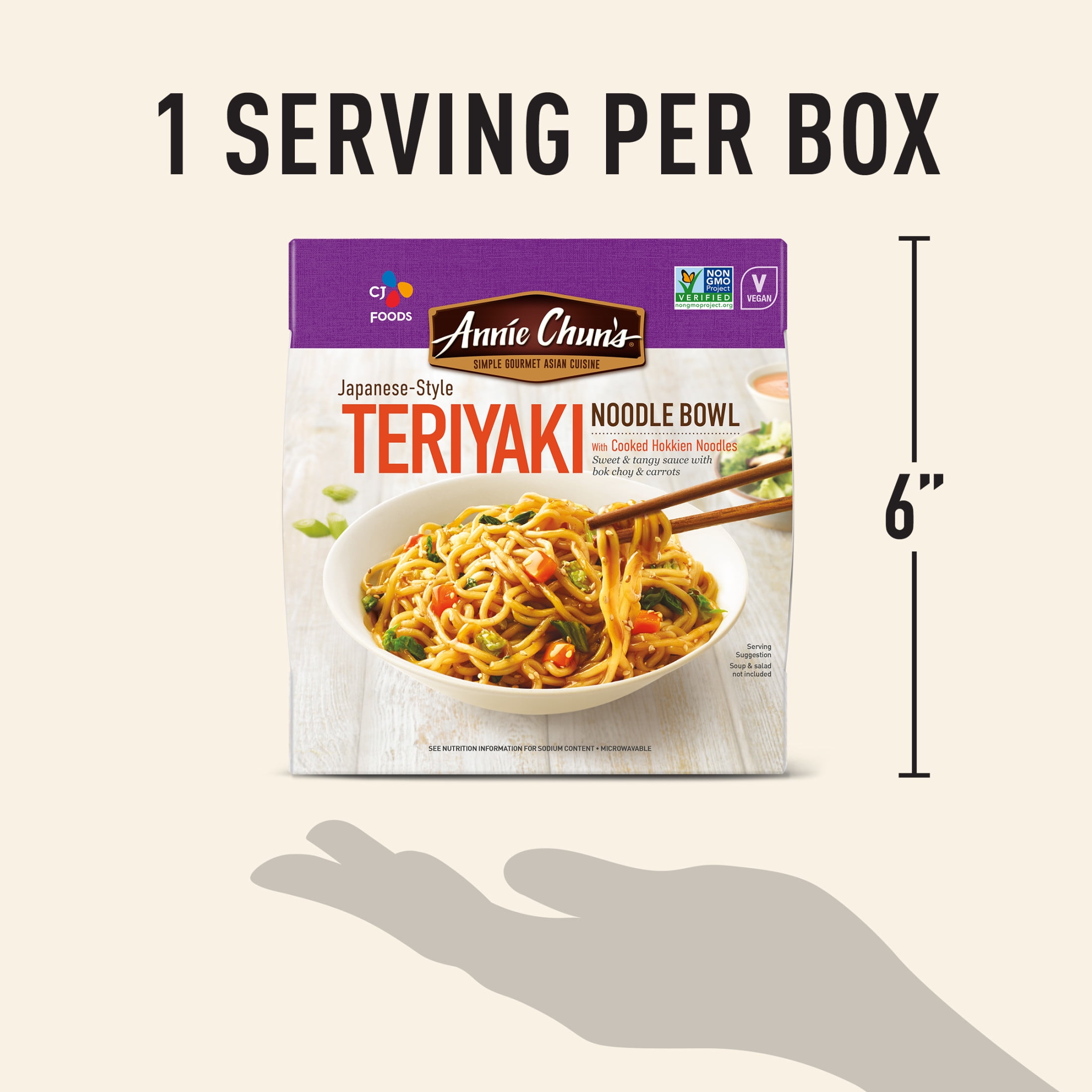 (6 pack) Annie Chun's Japanese Style Teriyaki Noodle Bowl, 7.81 oz