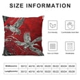 thumbnail image 5 of YINGXI  A Pair of Dancing Cranes Throw Pillow Cover Asian Animal Bird Branch Nature Plant Black Home Decor Pillowcase Cushion Cover  22x22in, 5 of 5