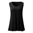 thumbnail image 5 of Summer Sleeveless Top For Women Casual Solid Color Crewneck Vest Ladies Soft Beach Tank Top Shirts Blouse, 5 of 6