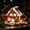 C, variant on Lighted 3D Gingerbread House Christmas Ornament with Warm Glow, Candy Cottage Decoration for Christmas Tree Hanging and Tabletop Display, Festive Holiday Village Decor for Mantel Shelf Window