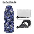 thumbnail image 5 of Yuyamidu Skull Car Seat Covers Set Purple Rose Auto Interior Seat Covers Car Accessories Set 2 Pcs Auto Front Seat Covers Saddle Blanket, Universal Fit, 5 of 7